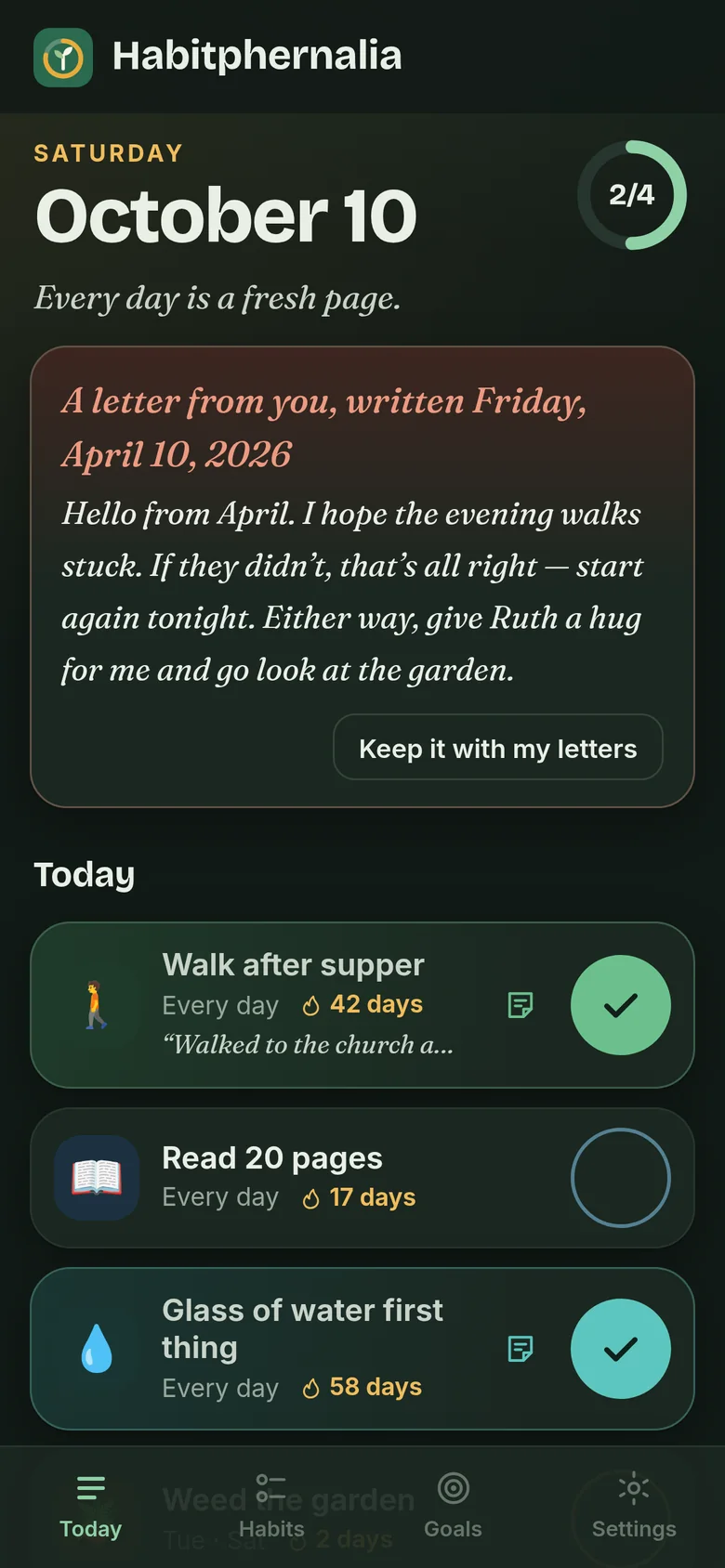 Today in the dark theme on a phone