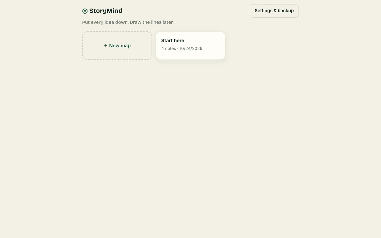 StoryMind on a computer