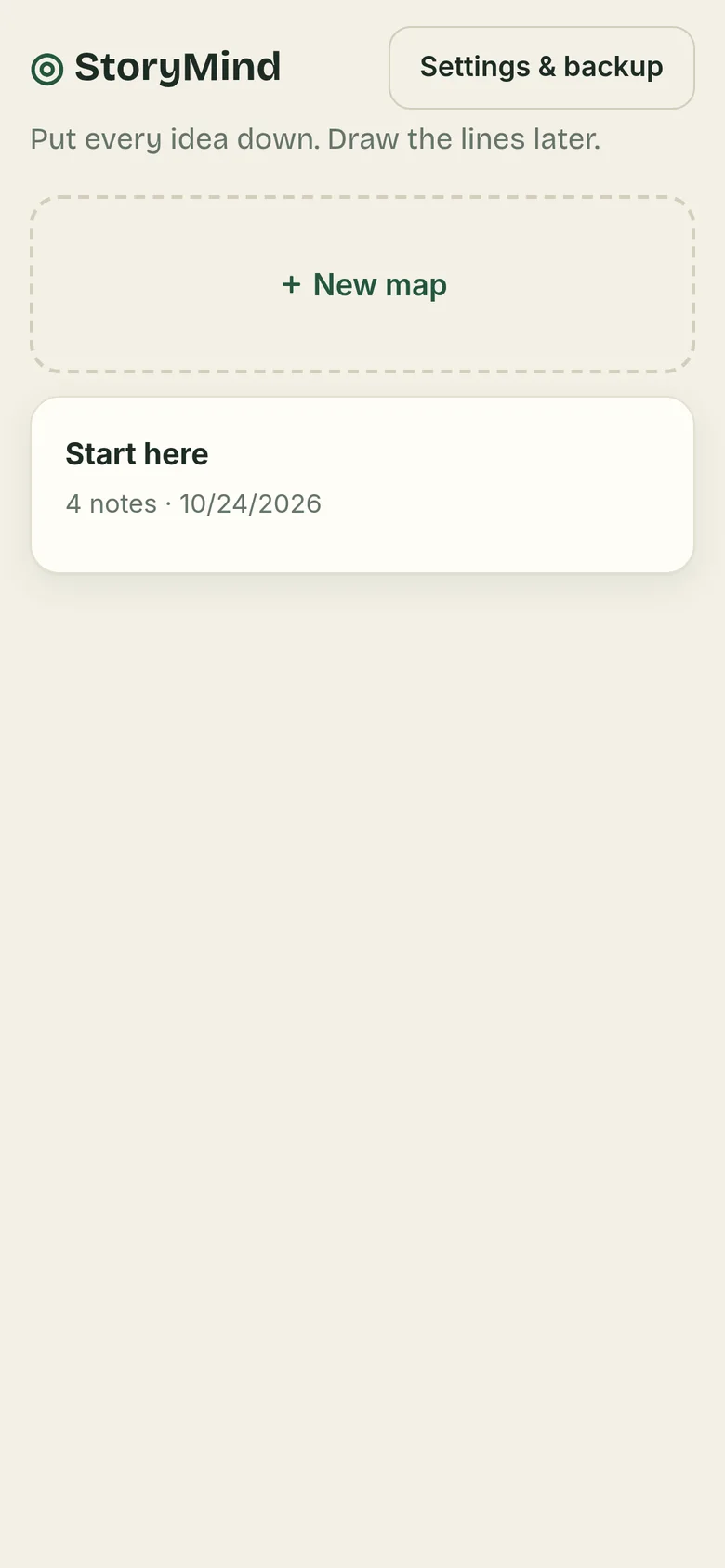 StoryMind on a phone